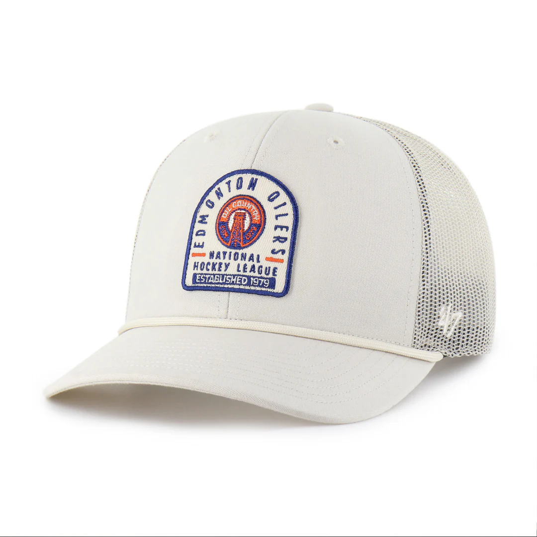 '47 Brand Men's NHL Edmonton Oilers Alternate 2 Monument Rope Trucker Hat Sand