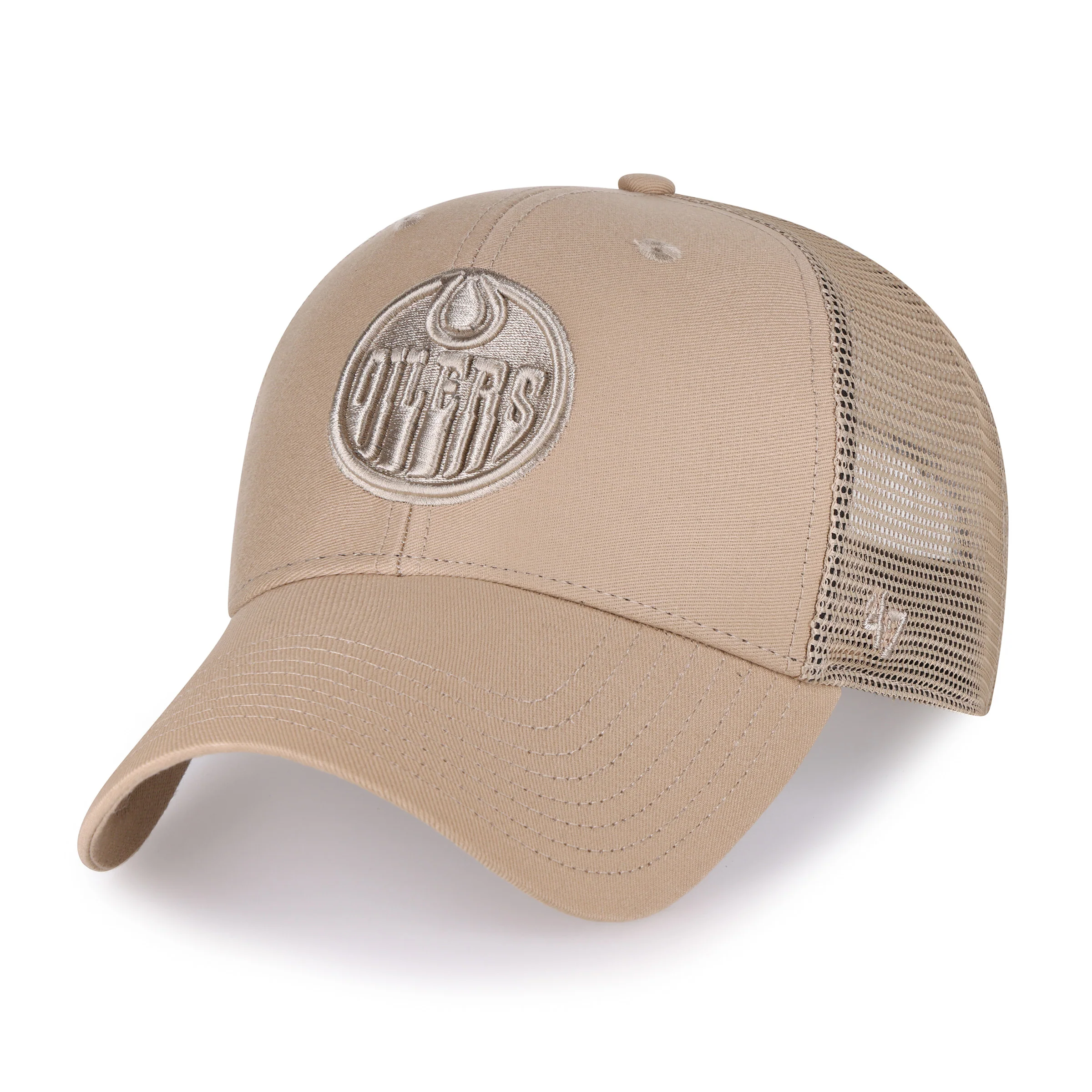'47 Brand Men's NHL Edmonton Oilers Khaki Branson MVP Cap
