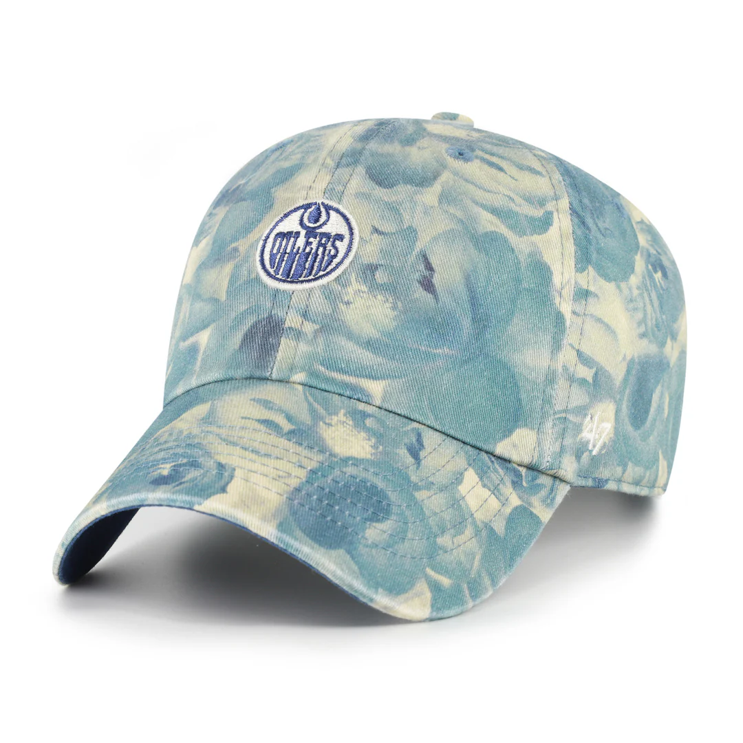 '47 Brand Women's NHL Edmonton Oilers Gardenia Clean-Up Cap Blue/White