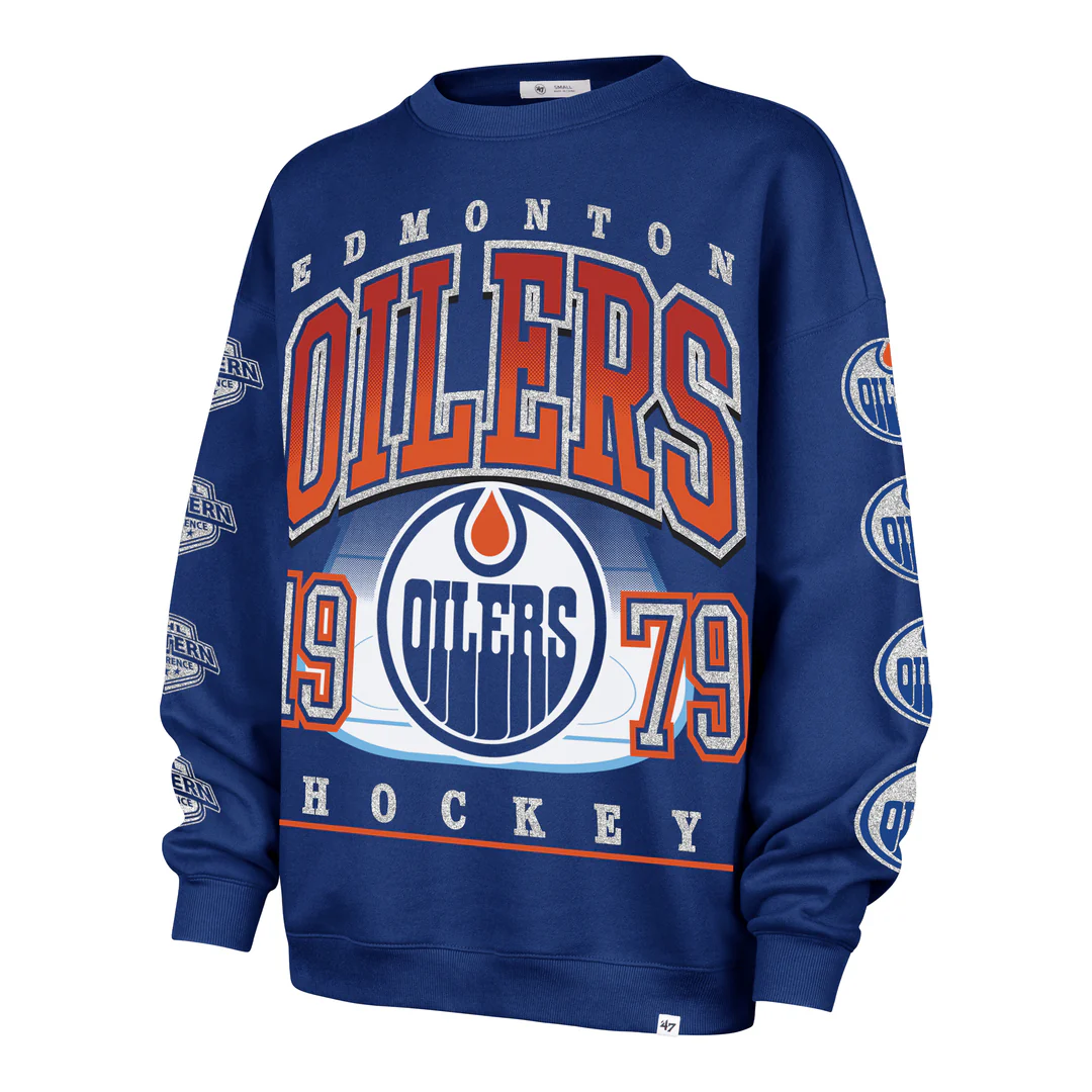 '47 Brand Women's NHL Edmonton Oilers Go Big Sweatshirt
