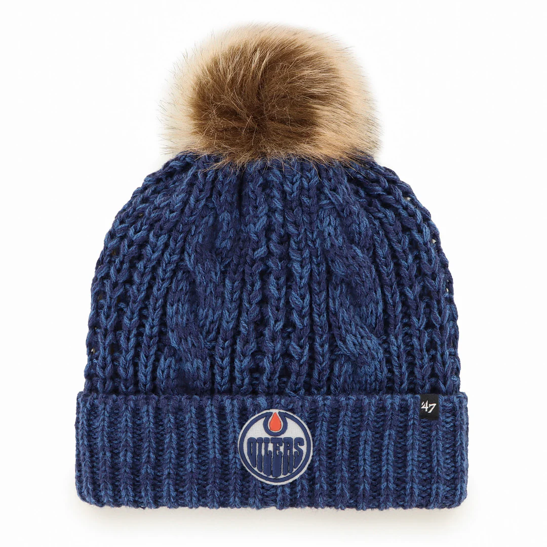 '47 Brand Women's NHL Edmonton Oilers Meeko Cuffed Pom Knit Toque