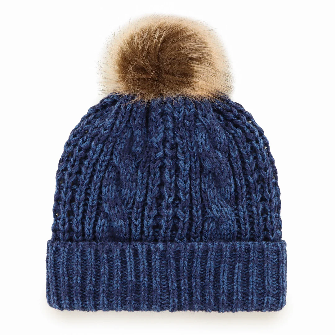 '47 Brand Women's NHL Edmonton Oilers Meeko Cuffed Pom Knit Toque - Image 2