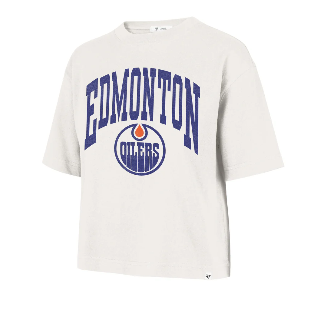 '47 Brand Women's NHL Edmonton Oilers Shale Crop Shirt