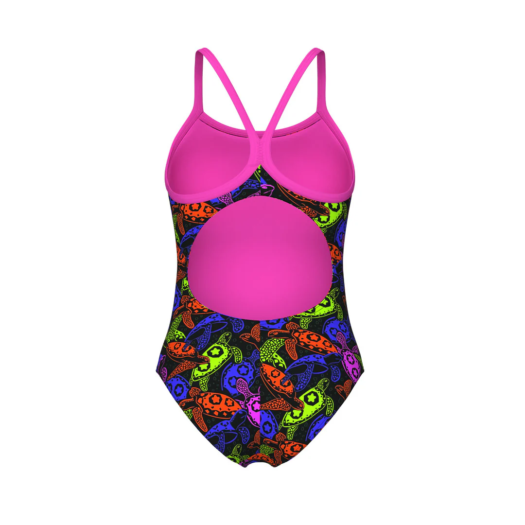 arena Women's Sea Turtles Light Drop Back One Piece Swimsuit - Image 5