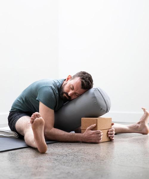 B, Halfmoon Cotton Cylindrical Yoga Bolster - Image 5
