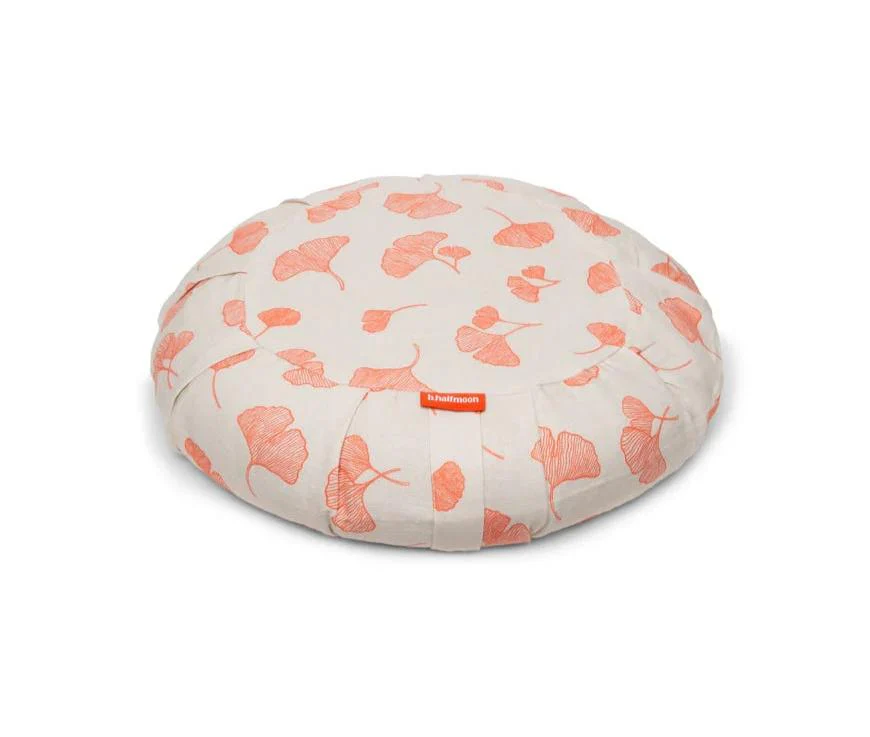 B, Halfmoon Linen Round Meditation Cushion