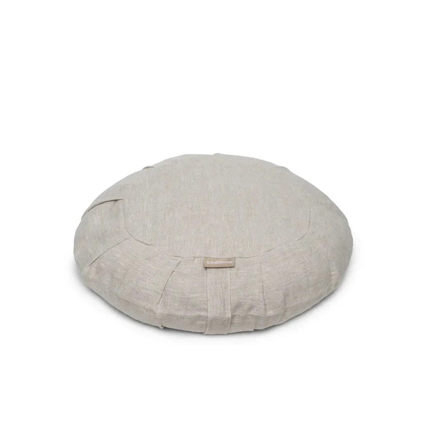 B, Halfmoon Linen Round Meditation Cushion - Image 5