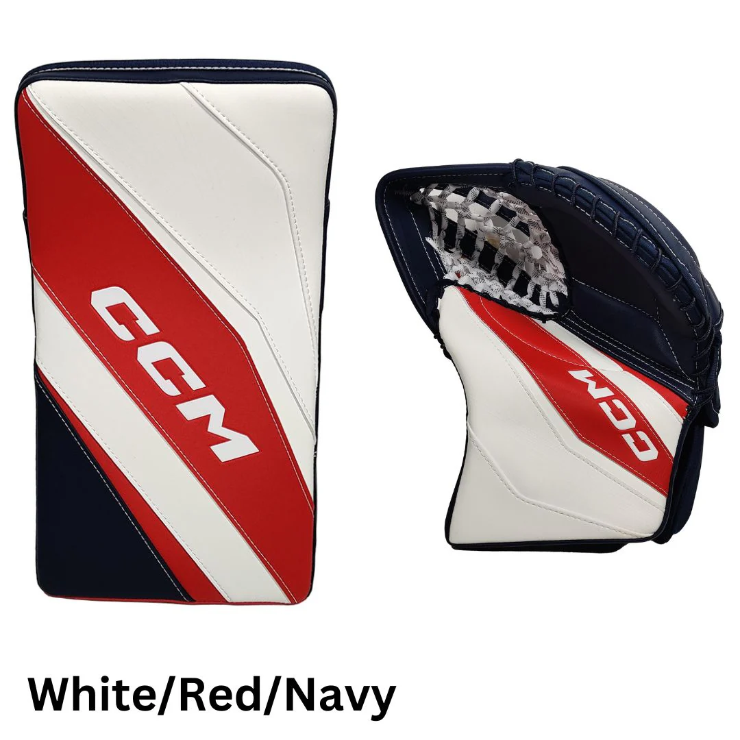 CCM Senior EFLEX E6.9 Hockey Goalie Blocker + Trapper - Image 2