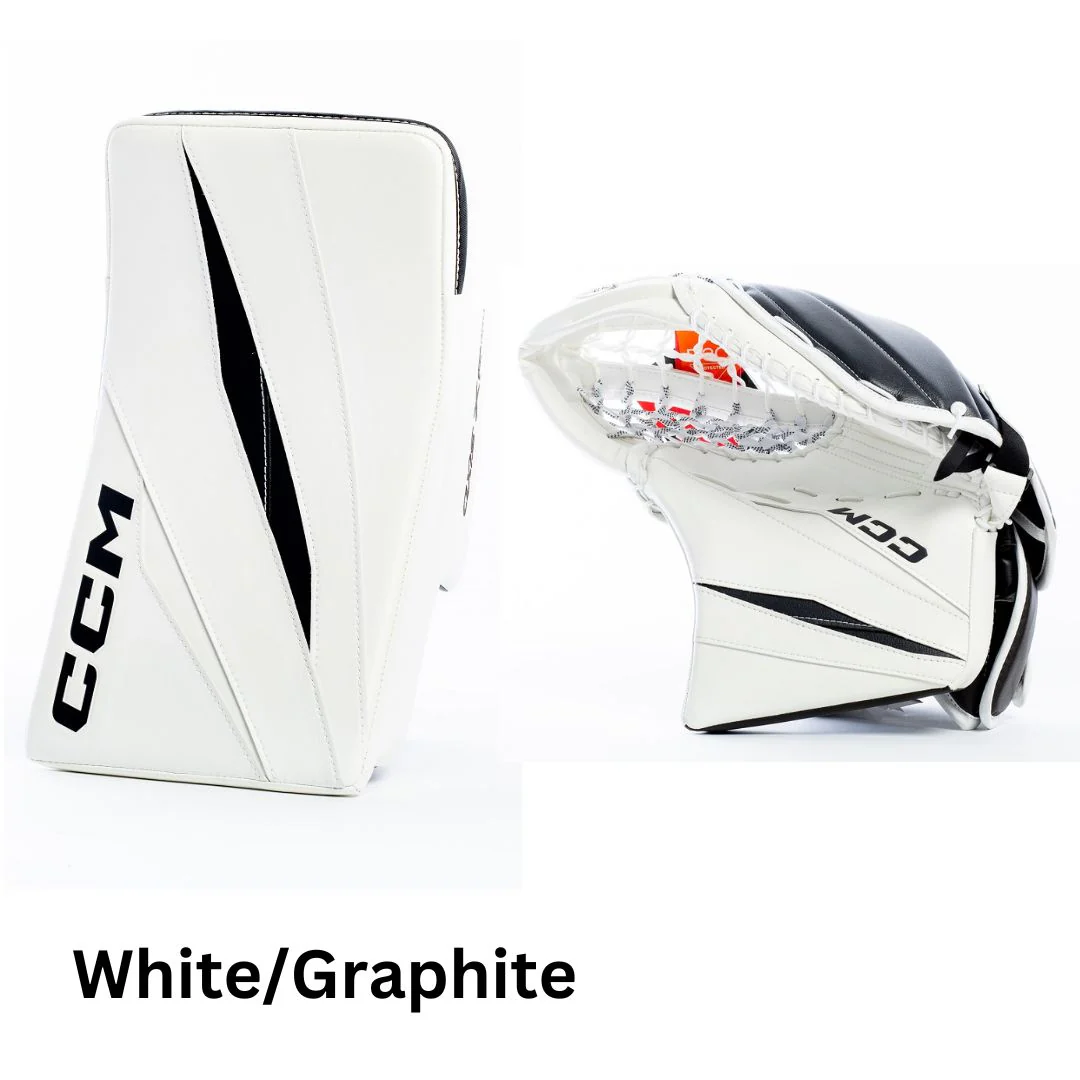 CCM Senior Axis XF Pro USC Spec Hockey Goalie Blocker + Trapper - Image 3