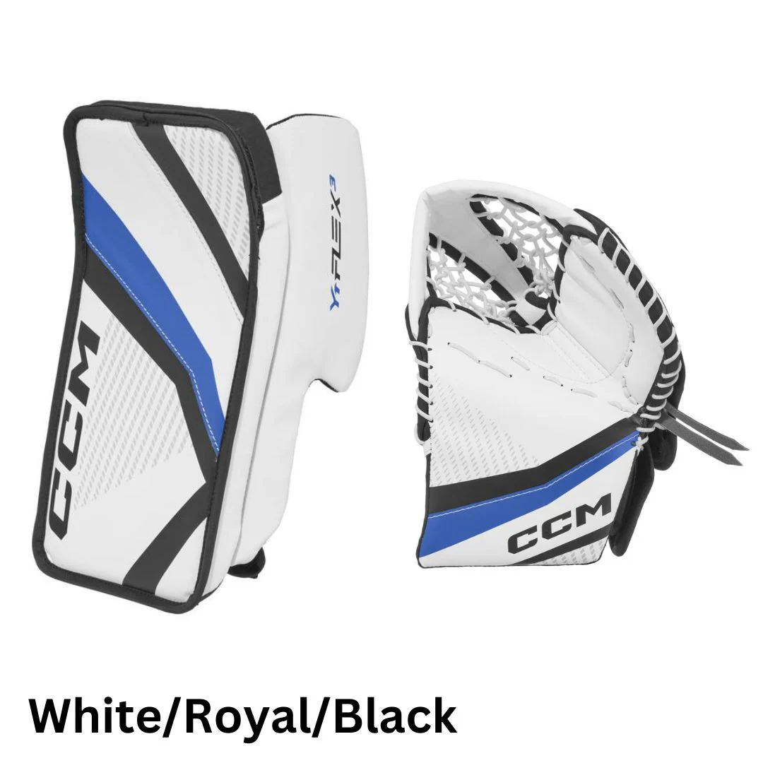 CCM Youth YFlex 3 Hockey Goalie Blocker + Trapper - Image 2