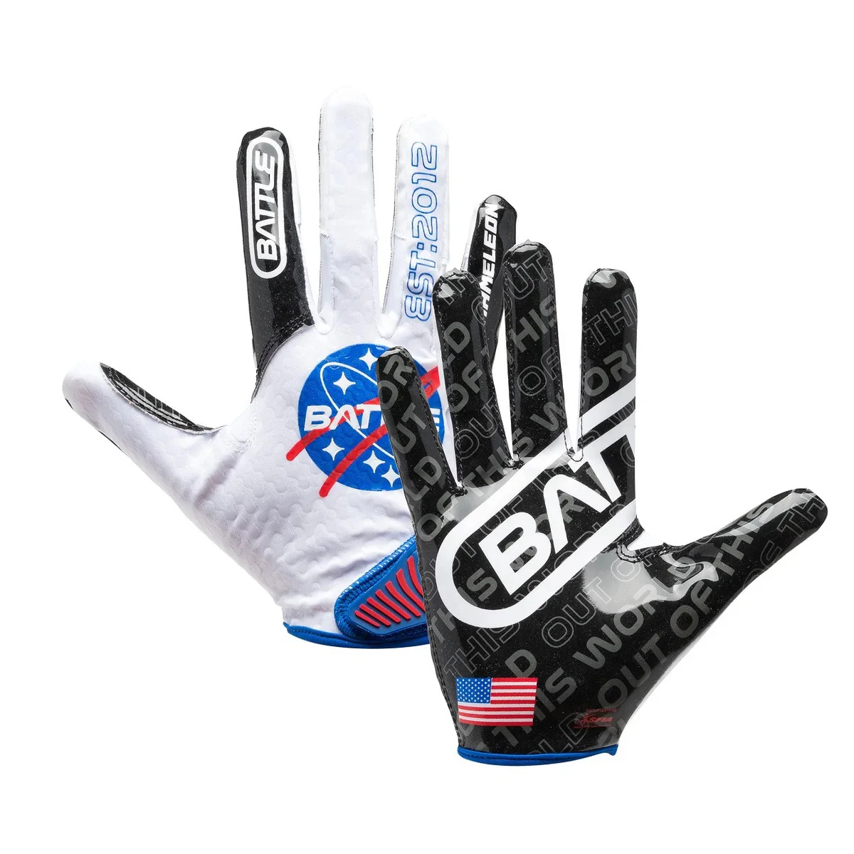 Battle Junior Chameleon Space Receiver Football Gloves