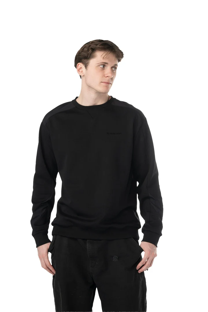 BAUER Senior Knit Woven Crew Sweater