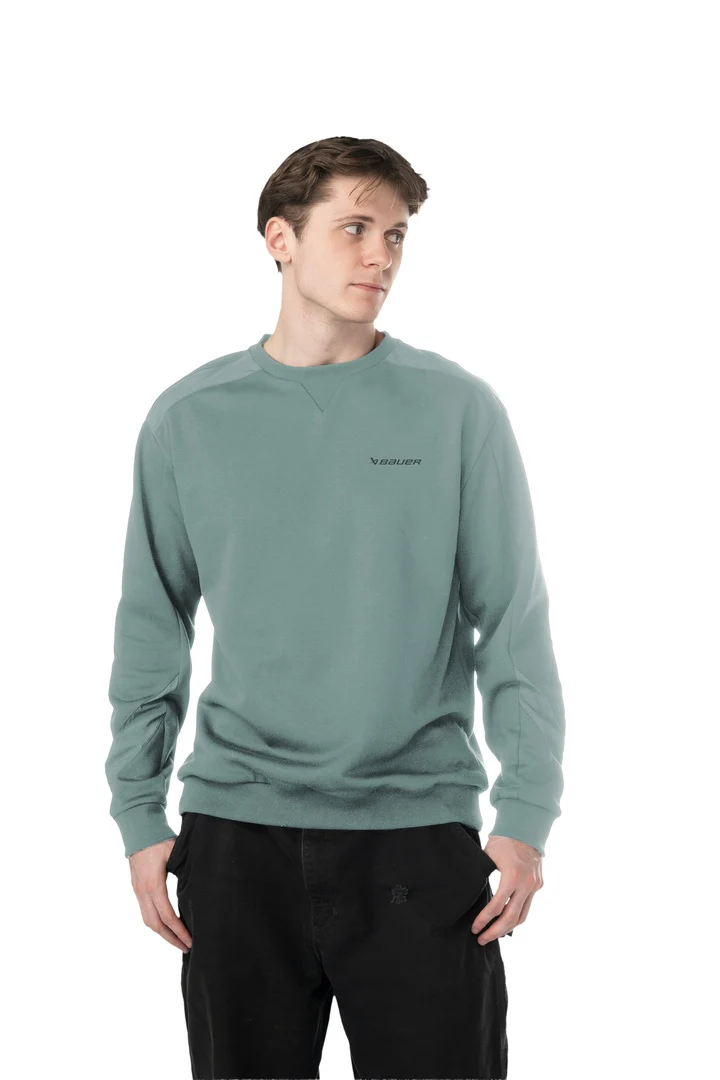 BAUER Senior Knit Woven Crew Sweater - Image 4
