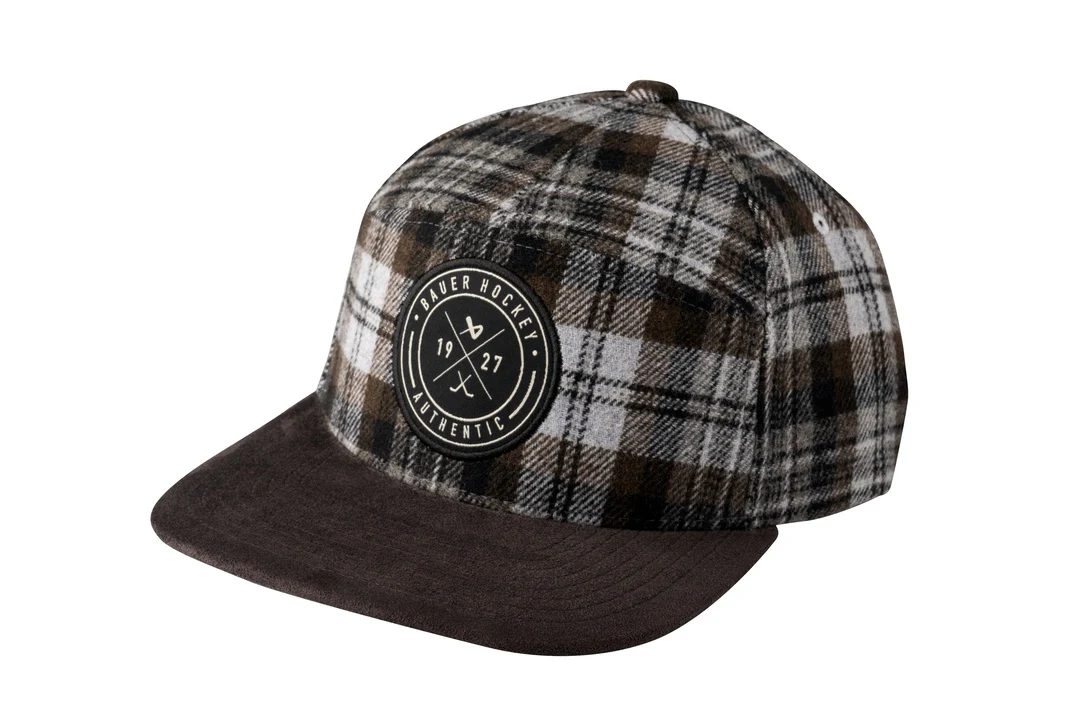 BAUER Senior Plaid 7-Panel Snapback Hat