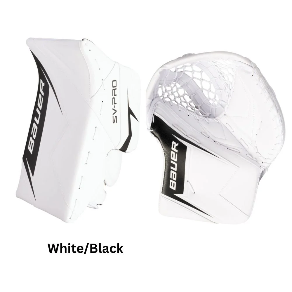 Bauer Senior SV-Pro Hockey Goalie Blocker+Trapper