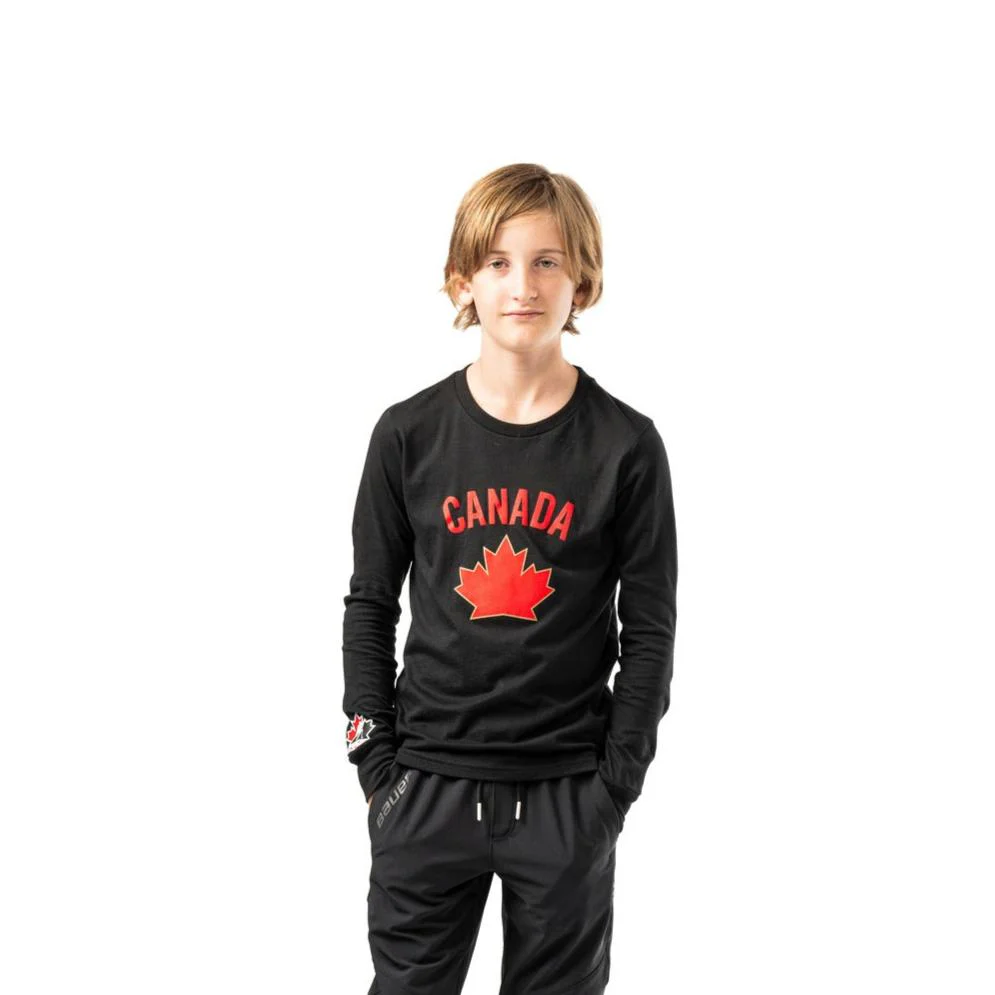 BAUER Youth IIHF Team Canada Graphic Long Sleeve Shirt