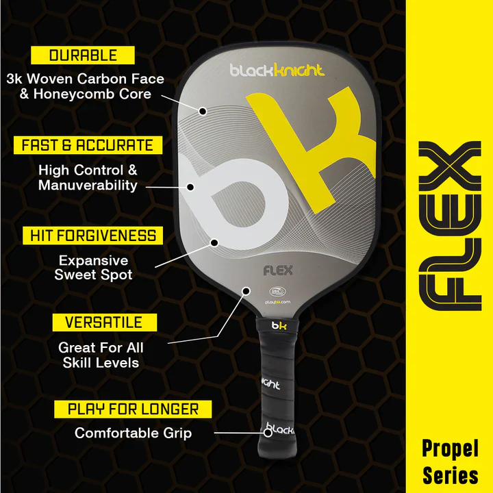 BLACK KNIGHT Flex Pickleball Paddle - Image 4