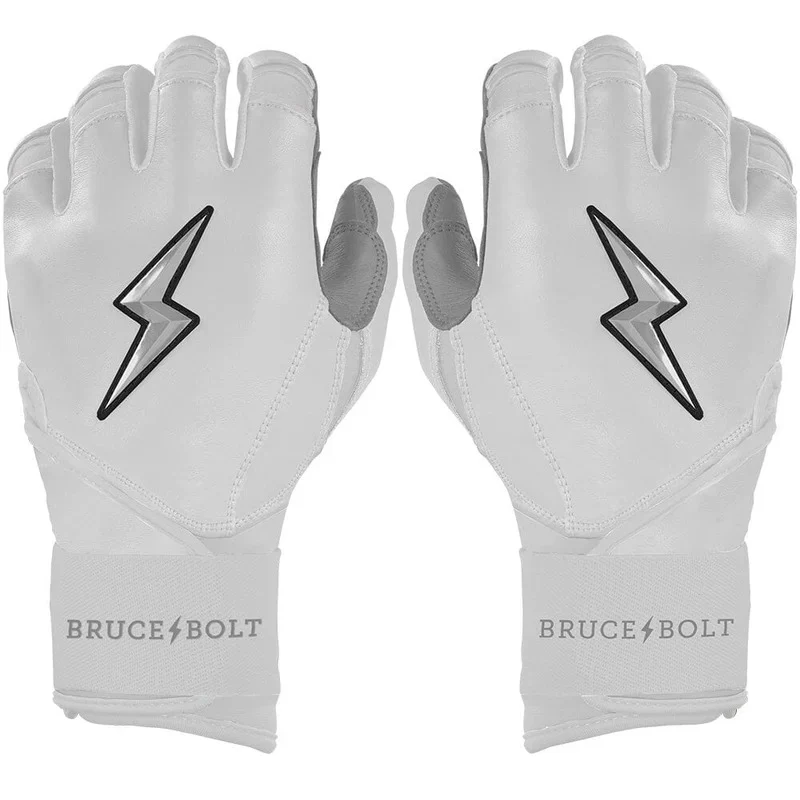 Bruce Bolt Senior Chrome Series Long Cuff Batting Gloves - Image 10
