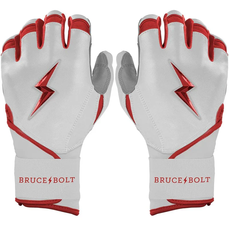 Bruce Bolt Senior Chrome Series Long Cuff Batting Gloves - Image 4
