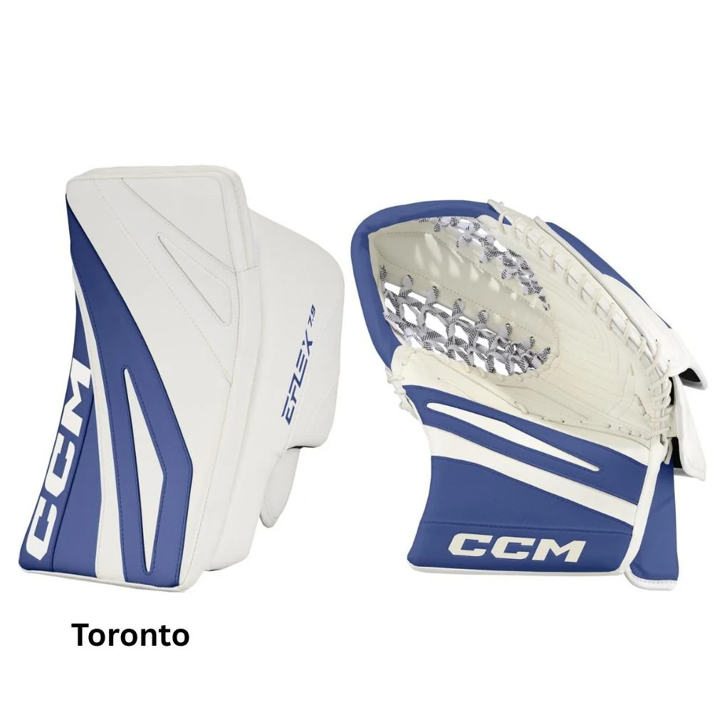CCM Intermediate EFLEX E7.9 Hockey Goalie Blocker+Trapper