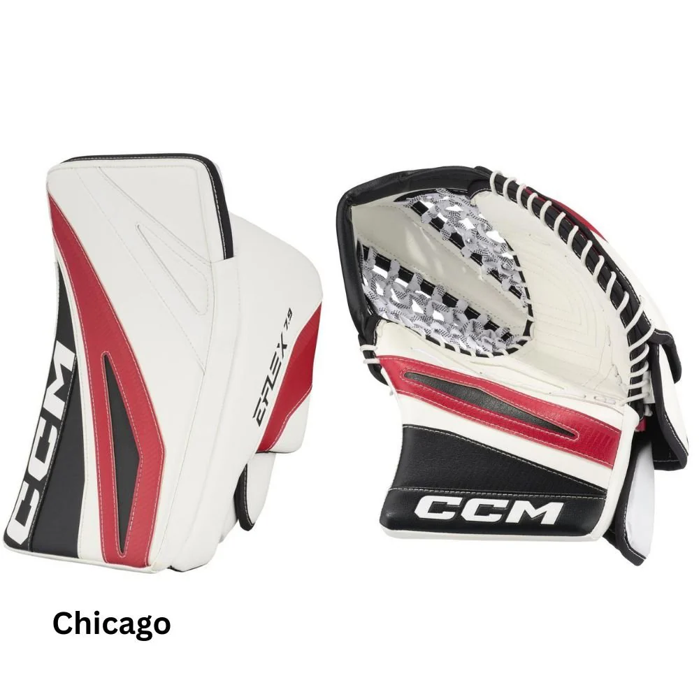 CCM Intermediate EFLEX E7.9 Hockey Goalie Blocker+Trapper - Image 2