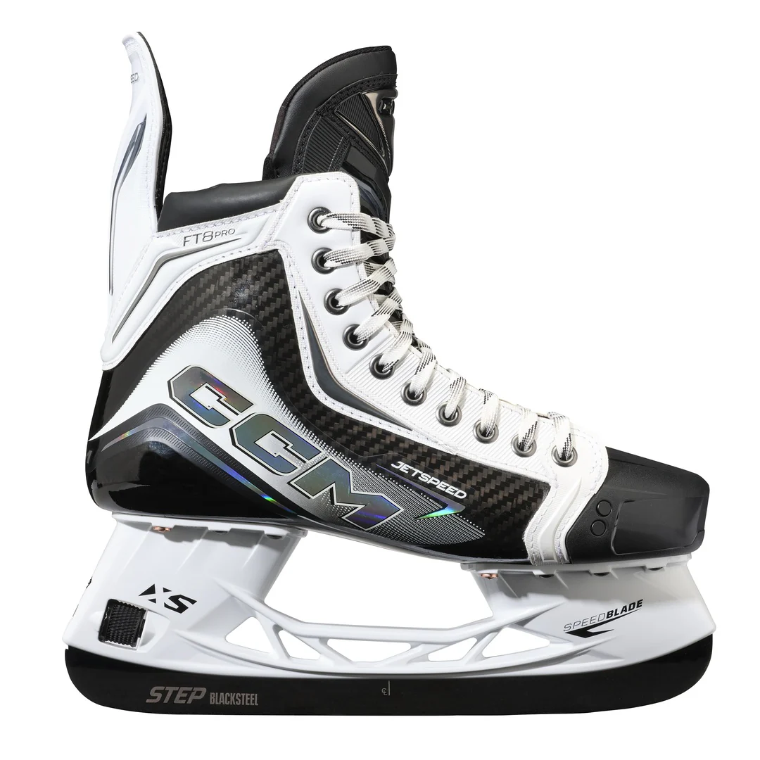 CCM Intermediate JETSPEED FT8 Pro White Hockey Skates