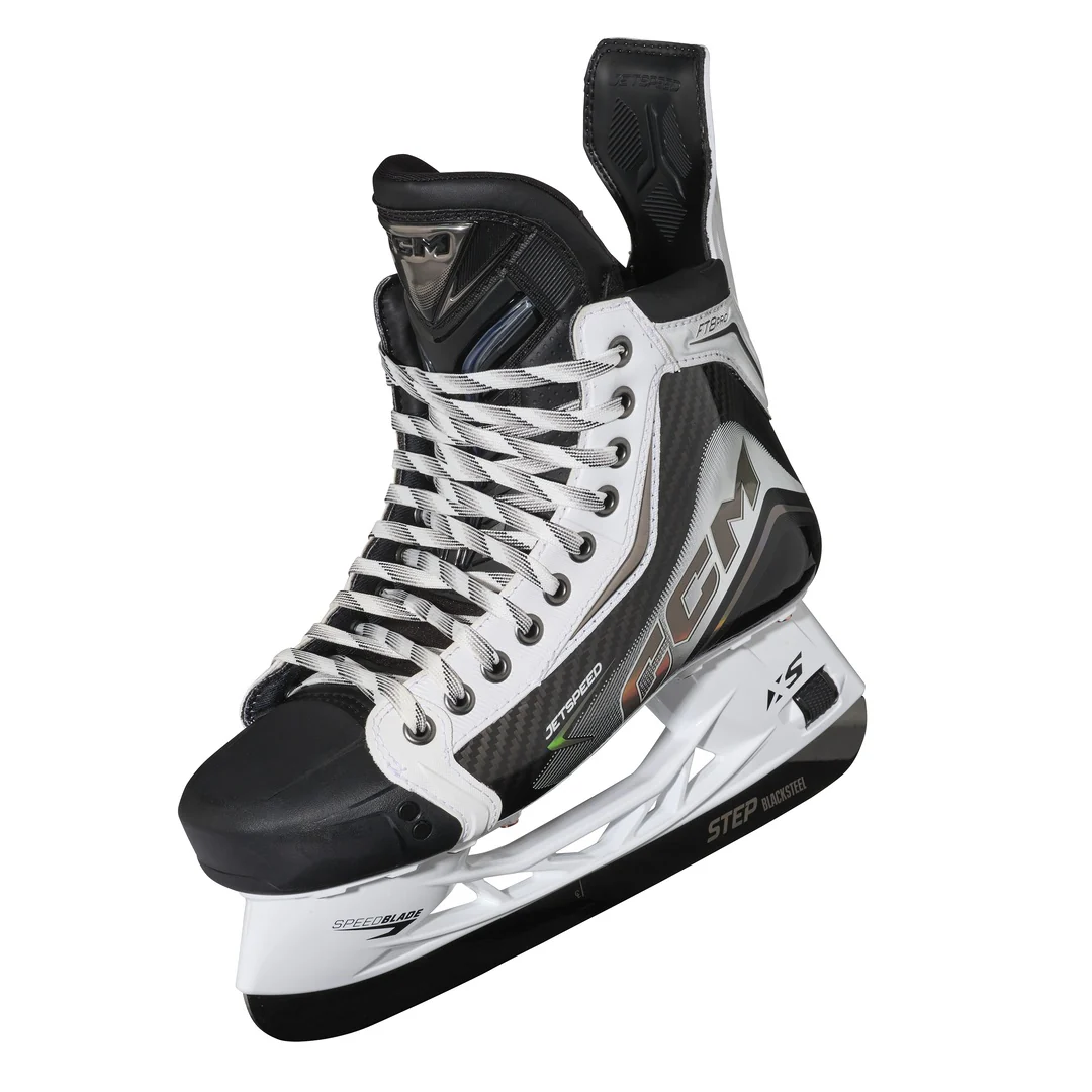 CCM Intermediate JETSPEED FT8 Pro White Hockey Skates - Image 2