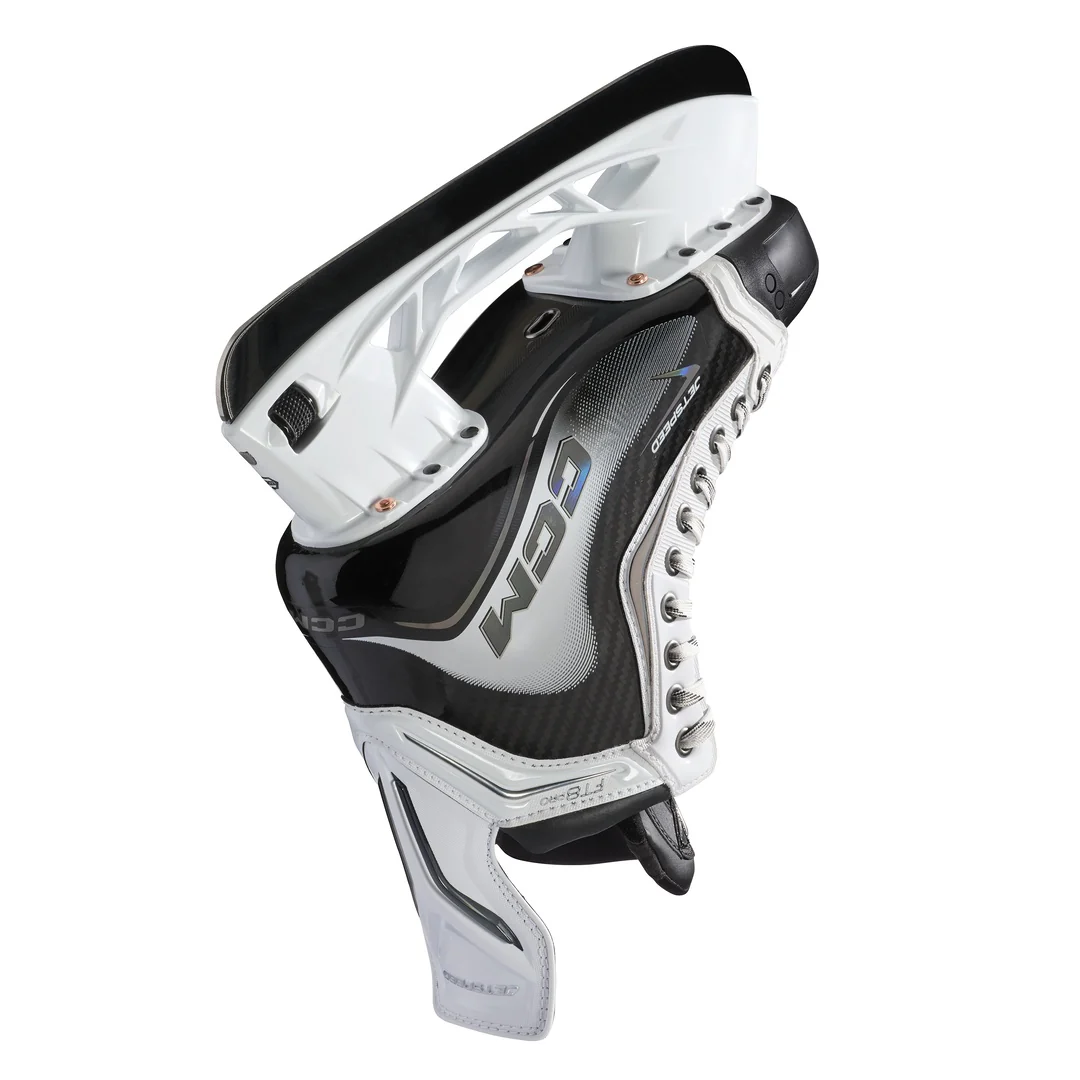 CCM Intermediate JETSPEED FT8 Pro White Hockey Skates - Image 5