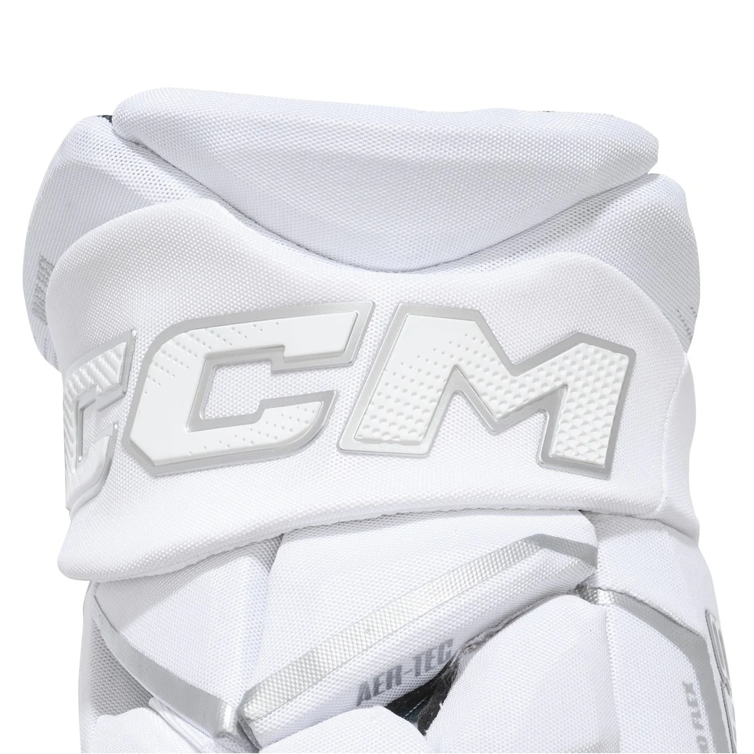 CCM Senior JETSPEED FT8 Pro White Hockey Gloves - Image 5