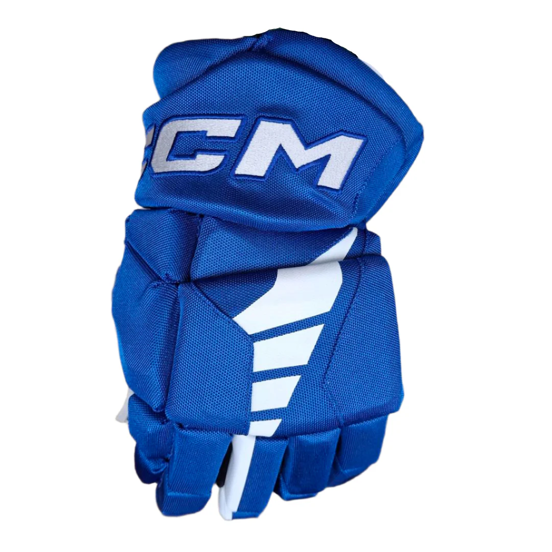 CCM Senior Pro Stock Edmonton Oil Kings Hockey Gloves - Image 2