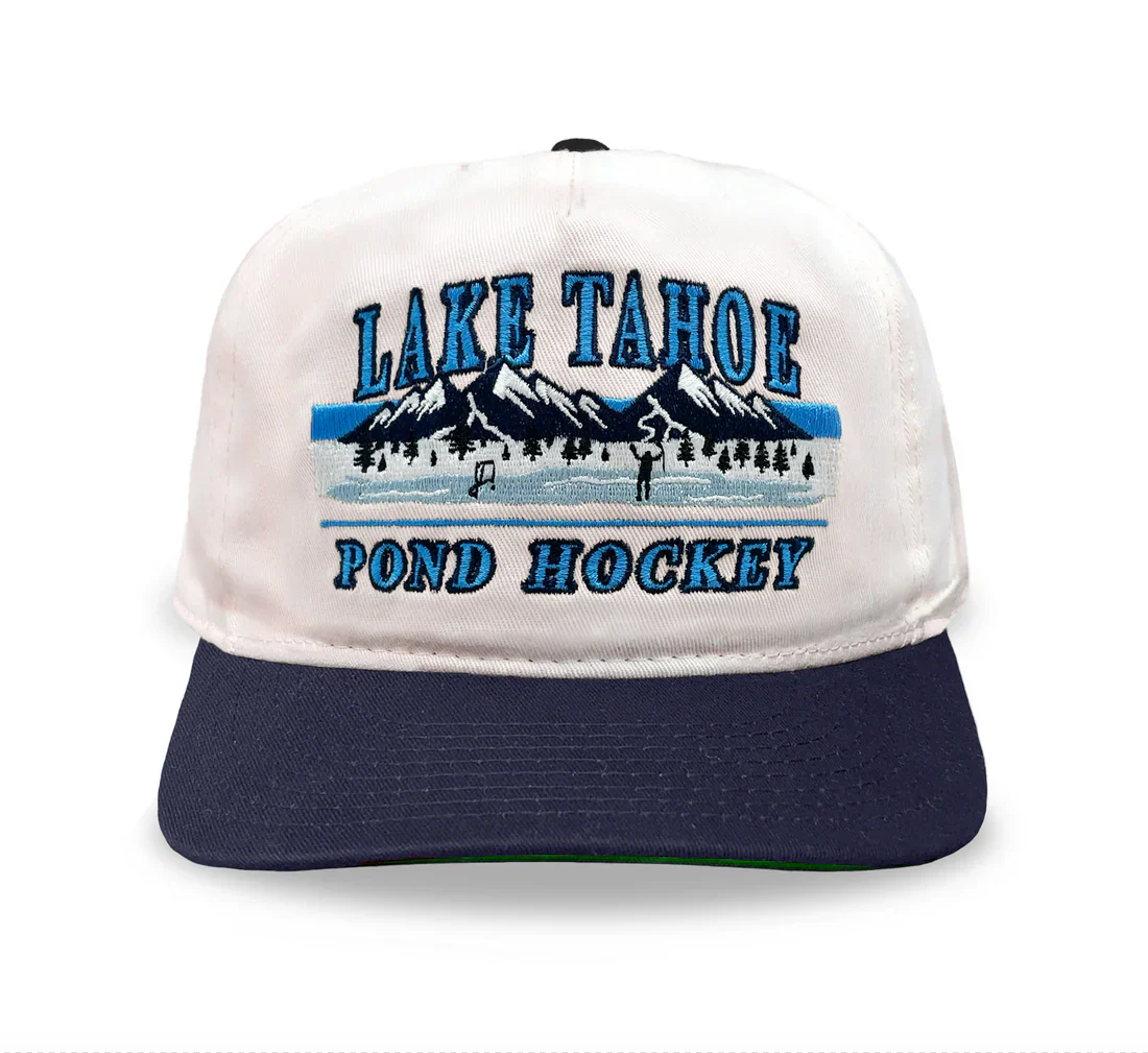 Celly Hockey Lake Tahoe Pond Hockey Snapback Cap Cream/Blue