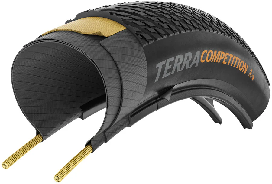 Continental 700C Terra Competition Tubeless Folding Grip Trail Casing E25 Gravel Tire - Image 3