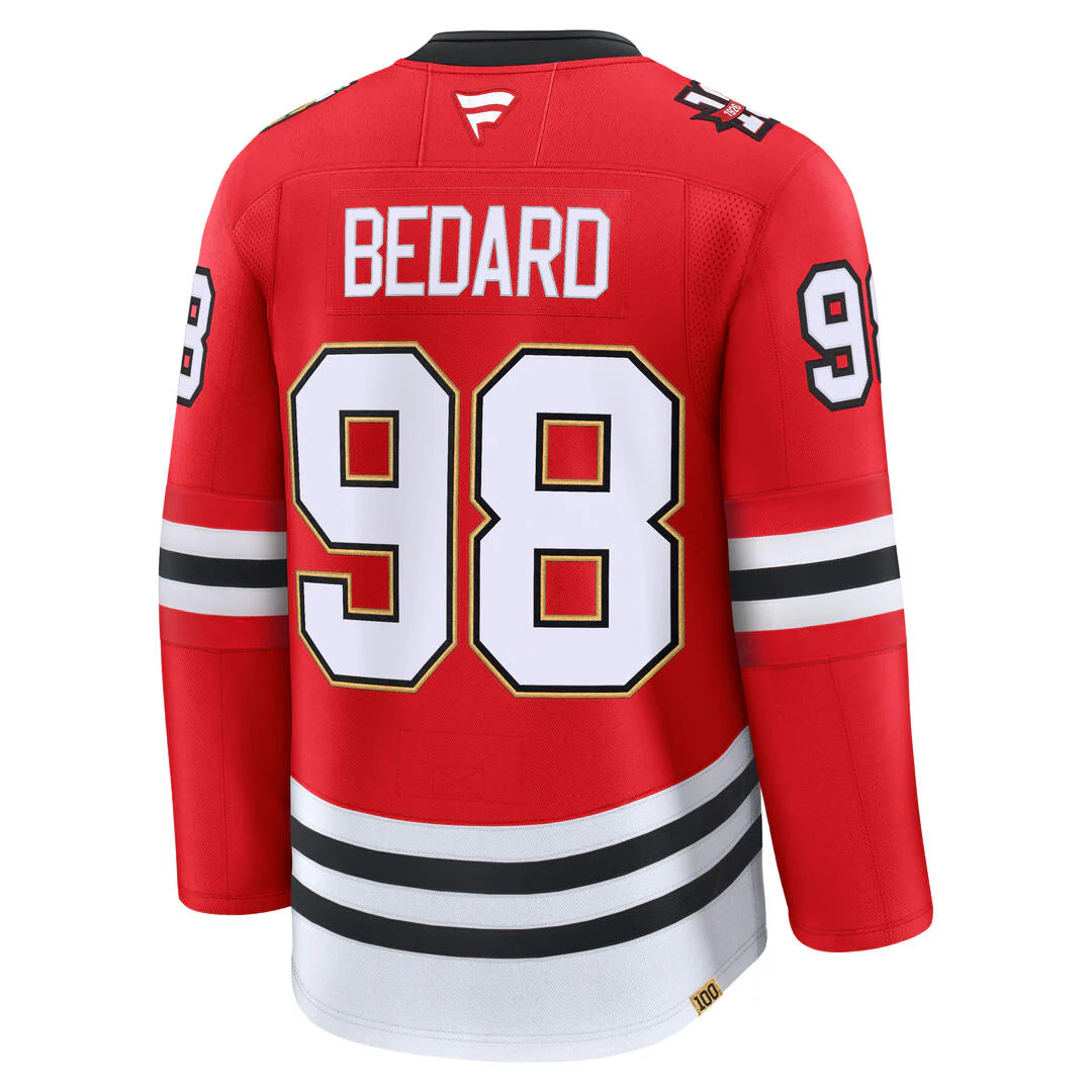 Fanatics Men's NHL Chicago Blackhawks Connor Bedard Premium 100 Years Jersey