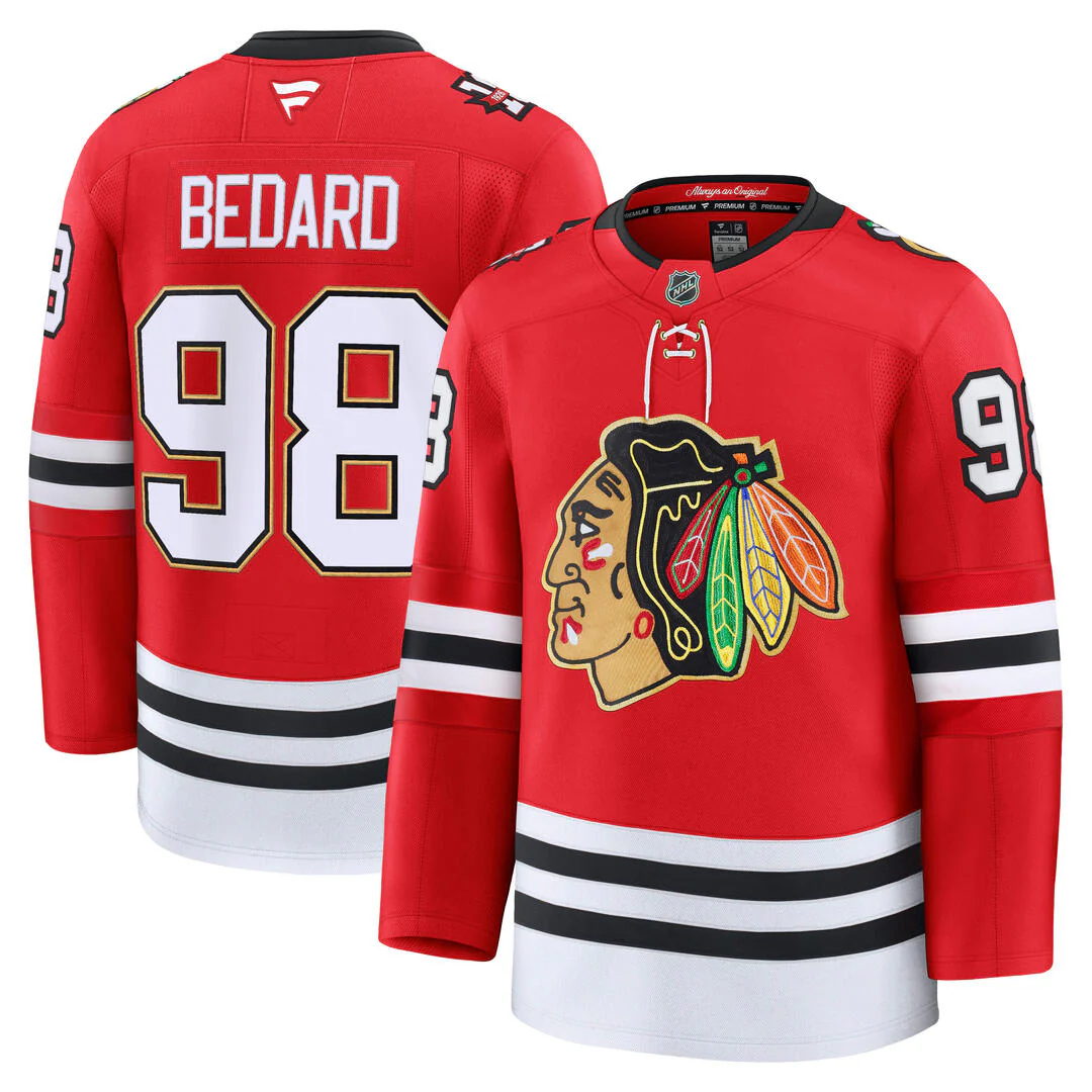 Fanatics Men's NHL Chicago Blackhawks Connor Bedard Premium 100 Years Jersey - Image 3