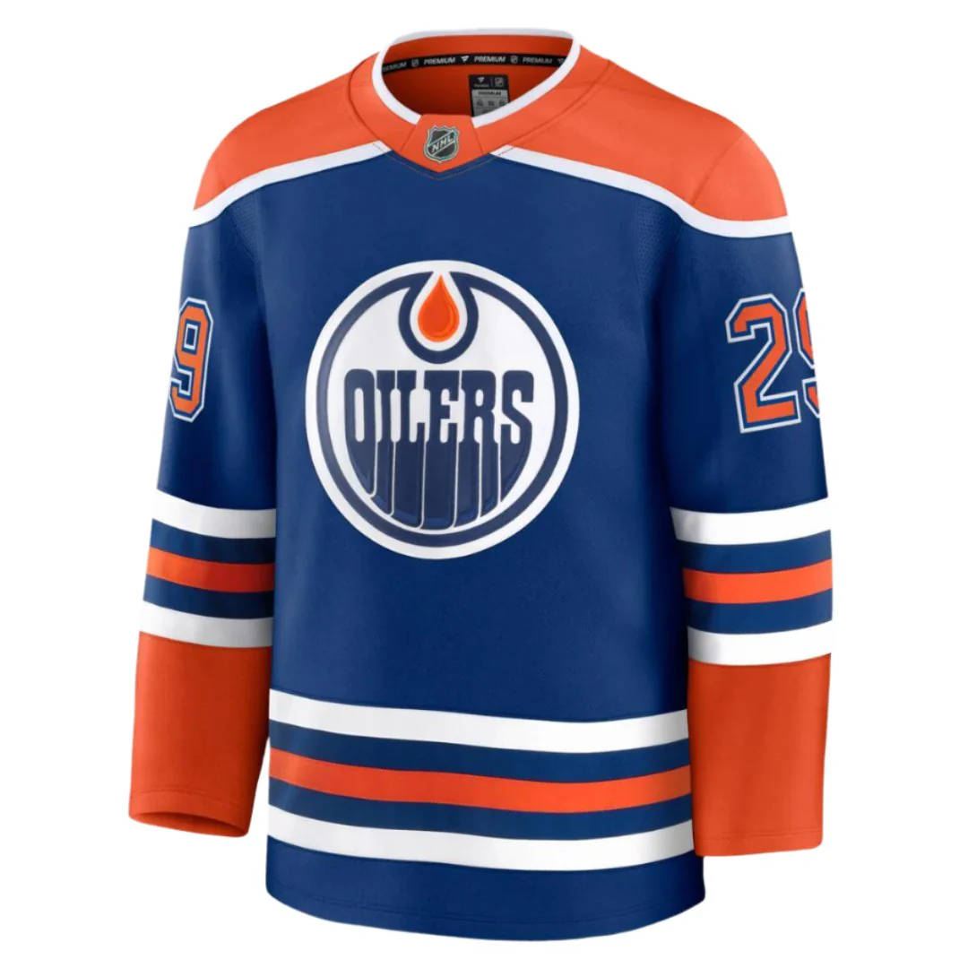 Fanatics Men's NHL Edmonton Oilers Leon Draisaitl Premium Home Jersey - Image 2