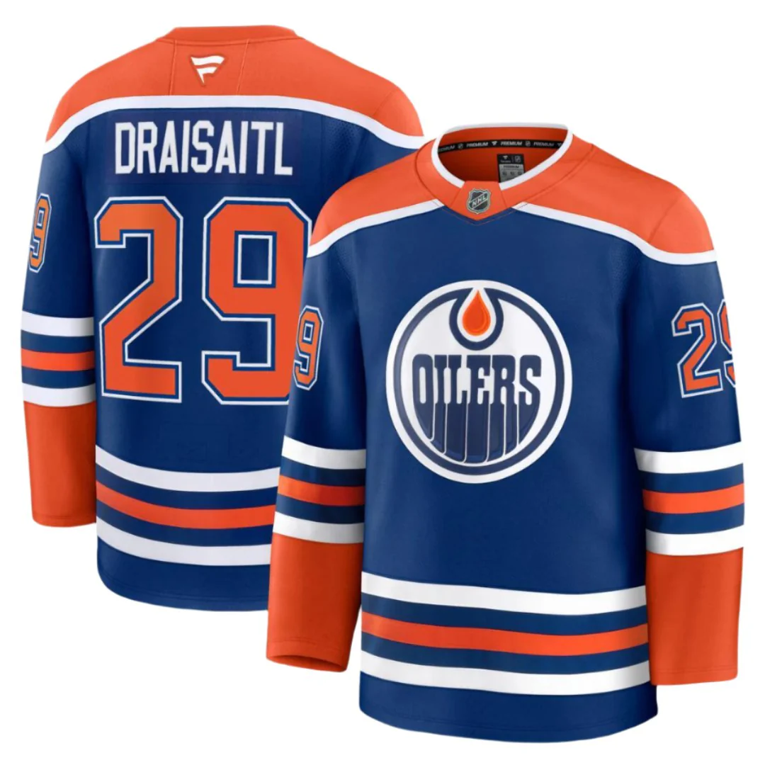 Fanatics Men's NHL Edmonton Oilers Leon Draisaitl Premium Home Jersey - Image 4