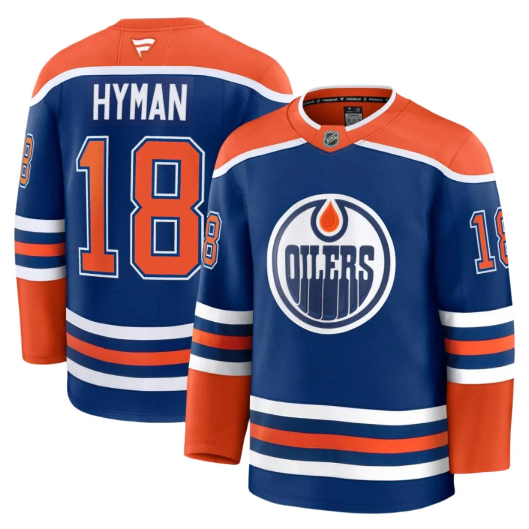 Fanatics Men's NHL Edmonton Oilers Zach Hyman Premium Home Jersey - Image 4