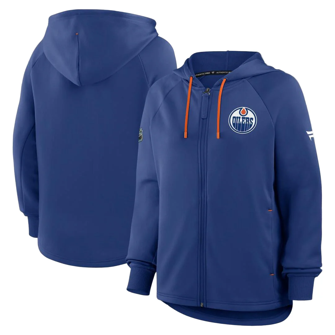 Fanatics Women's NHL Edmonton Oilers 2025 Authentic Pro Rink Full-Zip Hoodie - Image 3