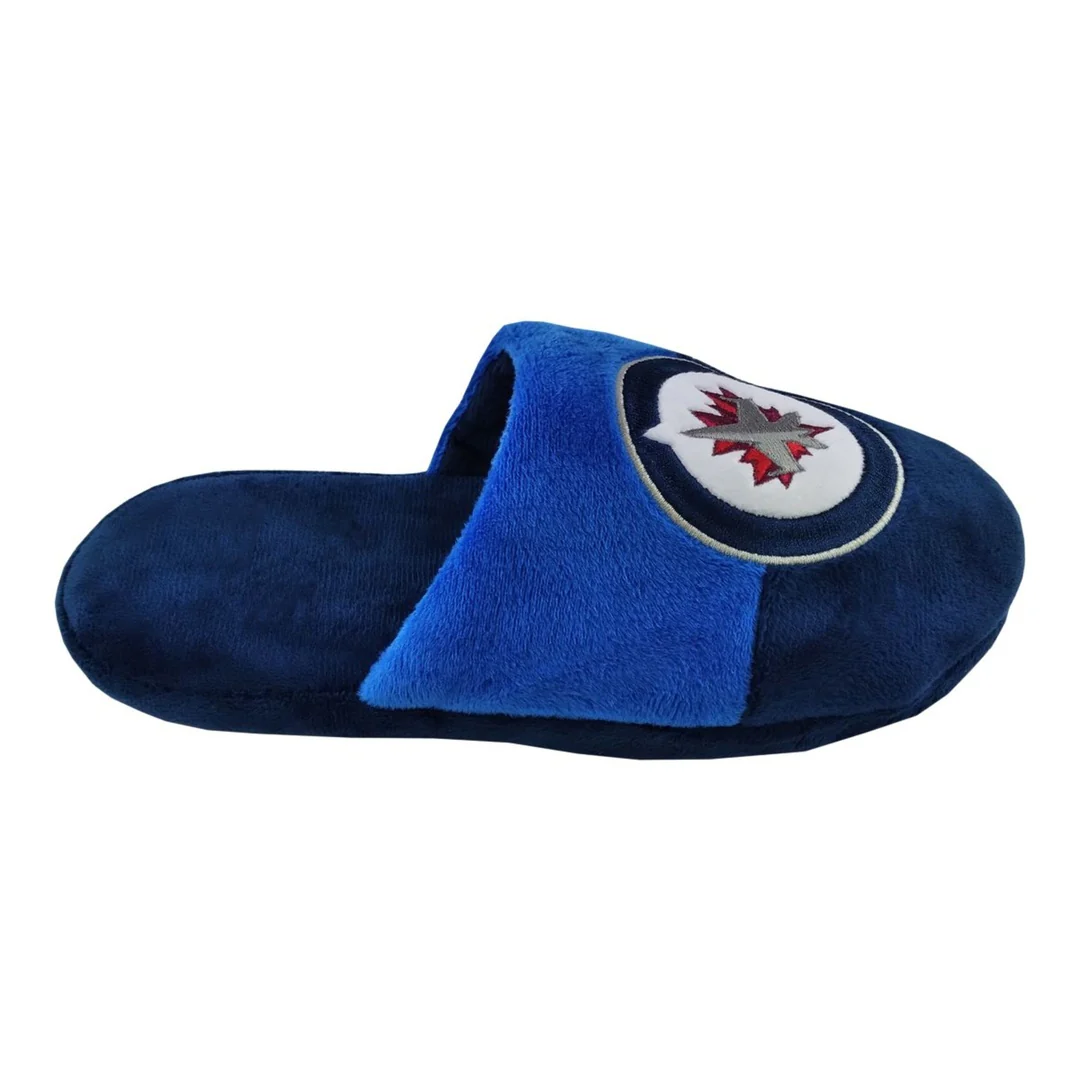 FOCO Men's NHL Winnipeg Jets Big Logo Slippers - Image 2