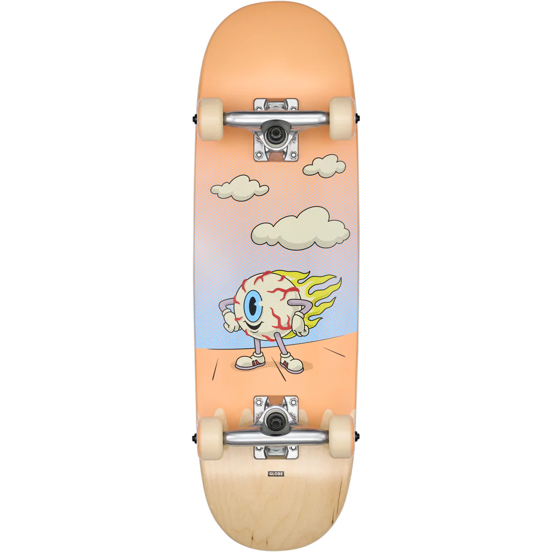 Globe Kids Flaming Eye Wide Mini Complete Skateboard