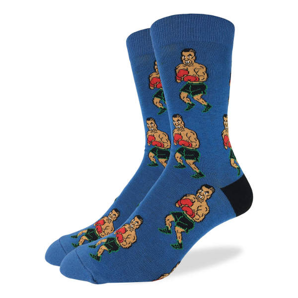 Good Luck Sock Men's Tyson Punch-Out!! Socks - Shoe Size 7-12