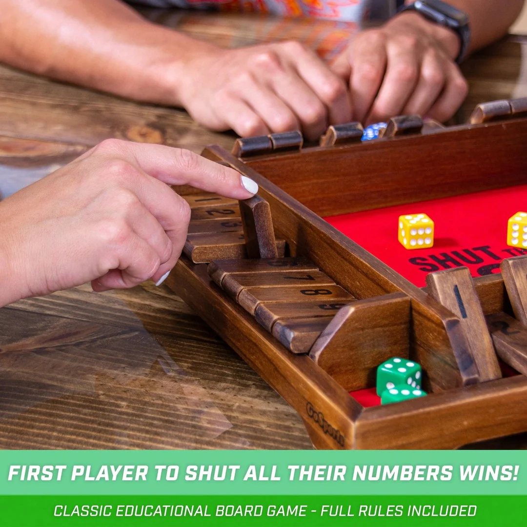 GoSports Shut-the-Box Premium Wooden Dice Game - Image 4