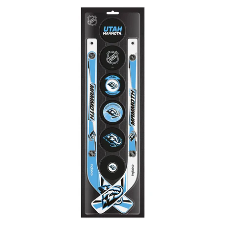 Inglasco NHL Utah Mammoth 8-Pack Mini Stick & Foam Puck Set