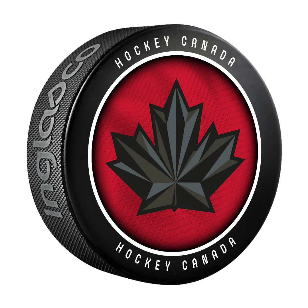 Inglasco Team Canada Home Nathan MacKinnon Souvenir Puck - Image 2