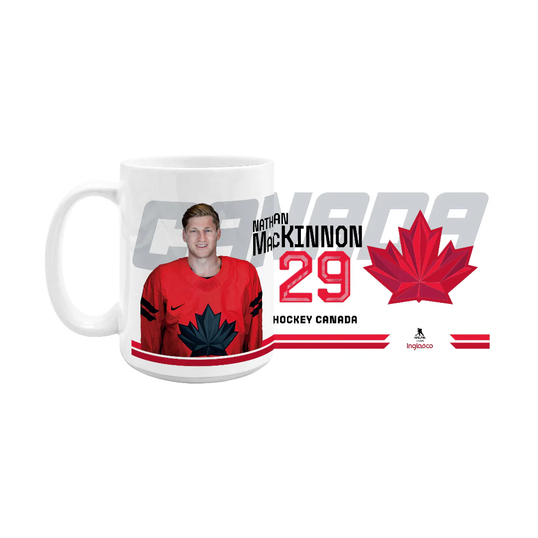 Inglasco Team Canada Nathan MacKinnon Home Jersey 15oz Mug