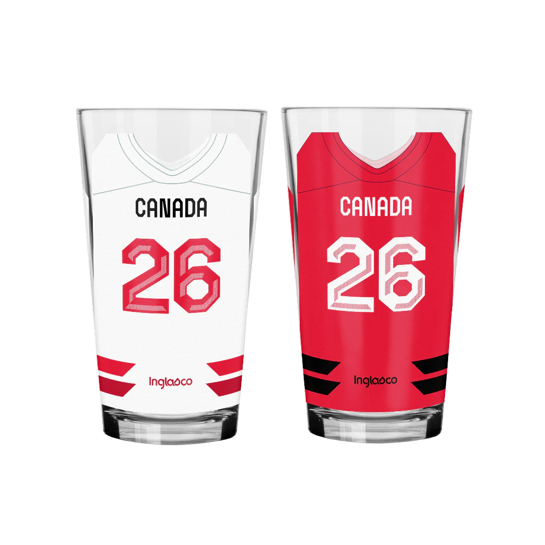 Inglasco Team Canada Olympic 2026 Home/Away Jersey Mixing Glass Set