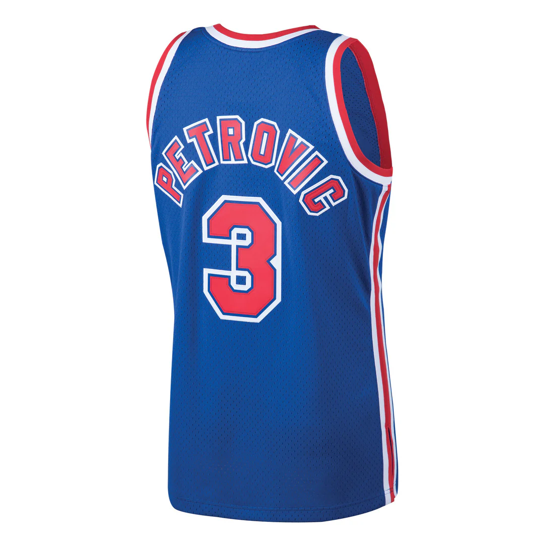 Mitchell & Ness Men's NBA New Jersey Nets Drazen Petrovic Swingman Jersey