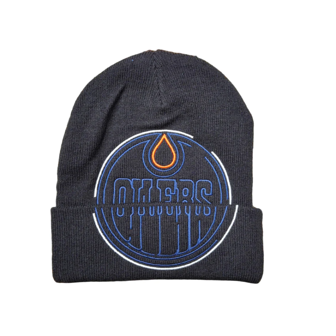 Mitchell & Ness Men's NHL Edmonton Oilers Line Light Cuffed Knit Toque