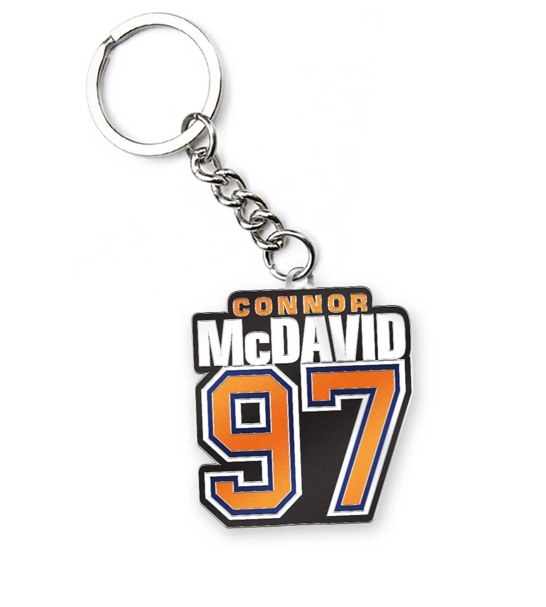 Mustang NHL Edmonton Oilers Connor McDavid 97 Keychain