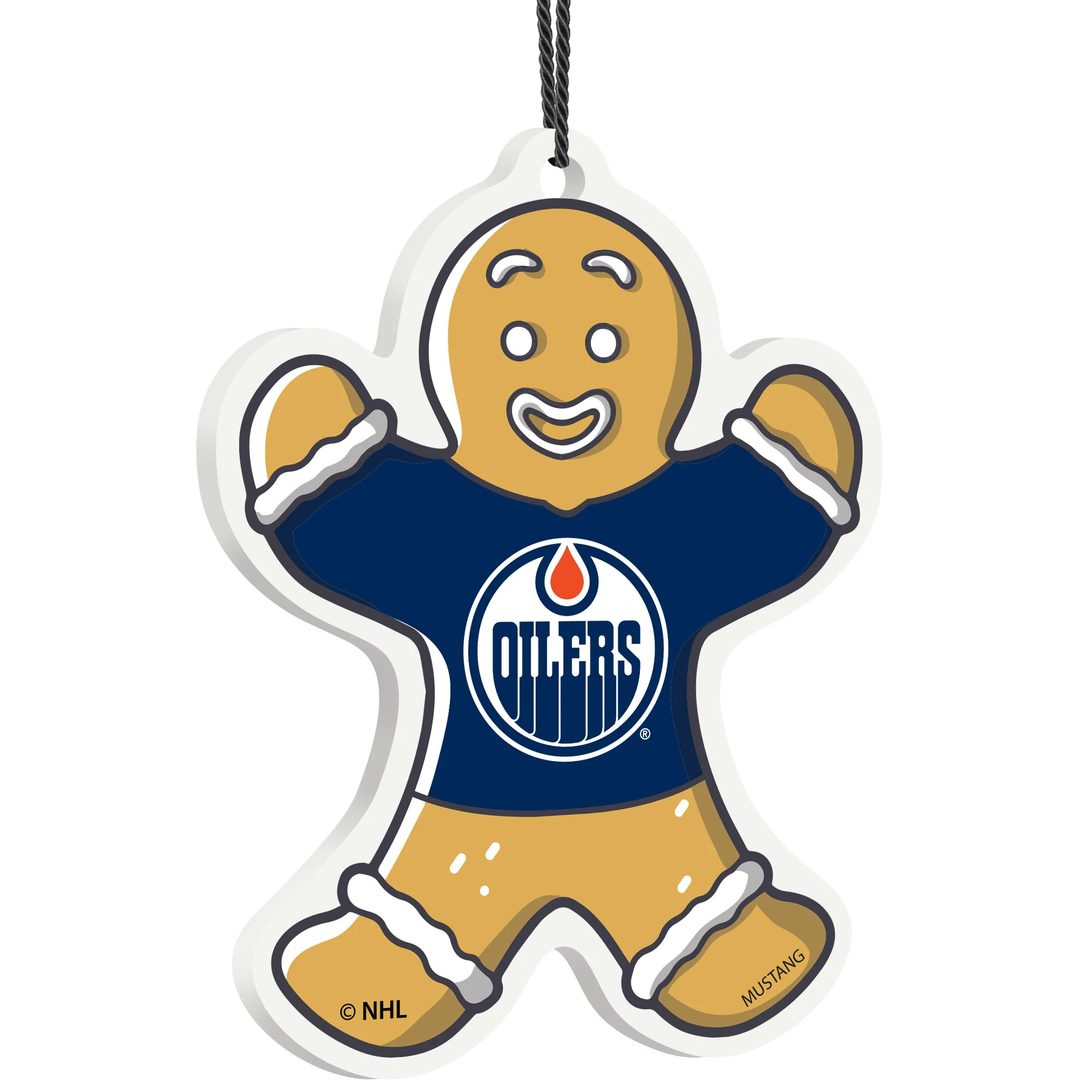 Mustang NHL Edmonton Oilers Gingerbread Man Ornament